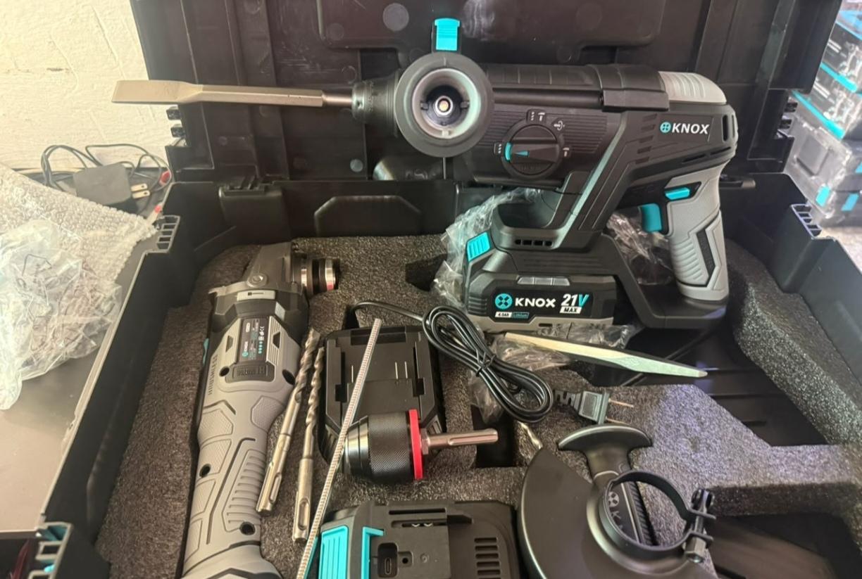 Combo KNOX 21V — Rotomartillo + Pulidora Inalámbrica