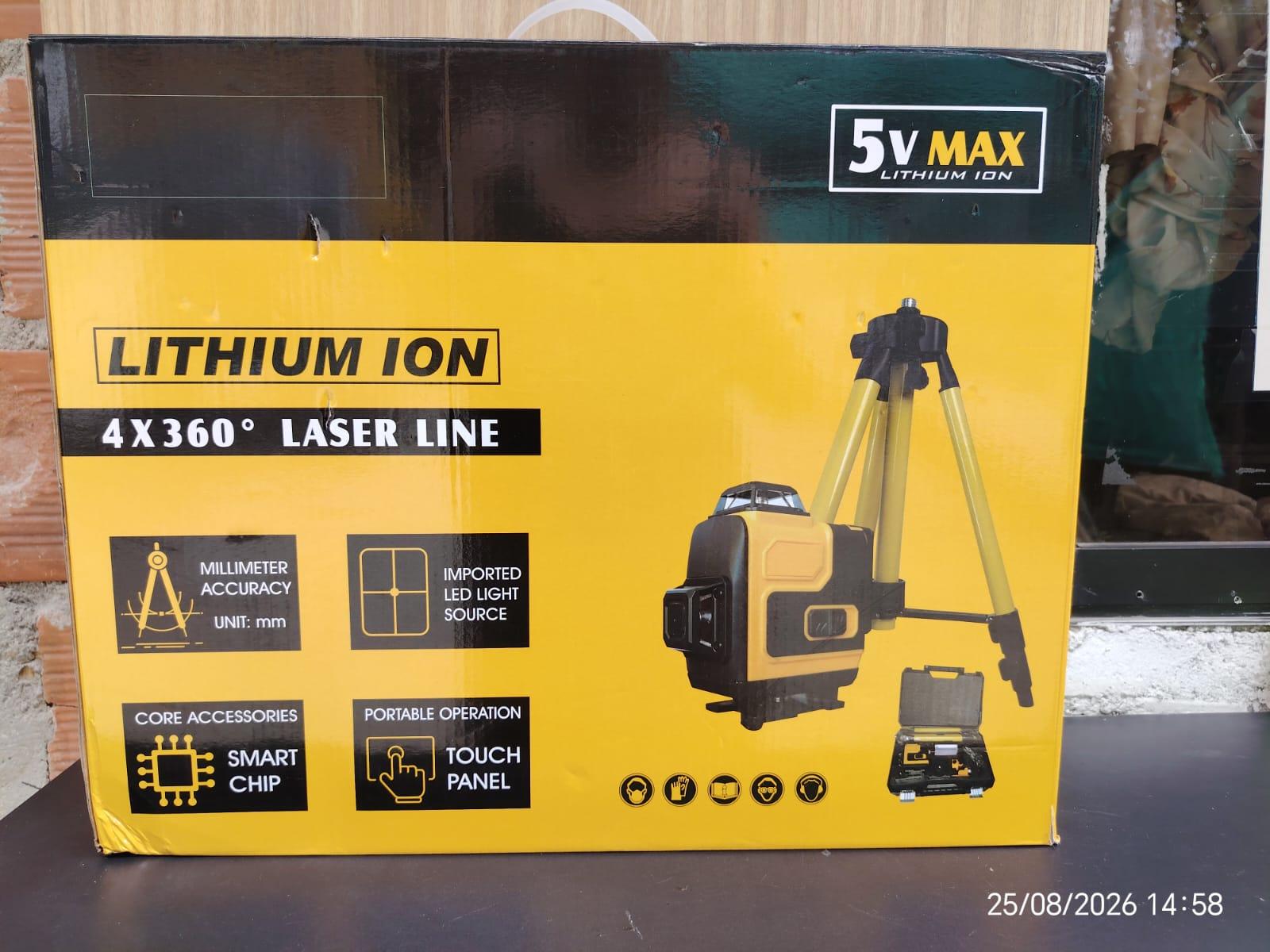 Nivel Láser 4x360° — Batería de Litio 5V MAX